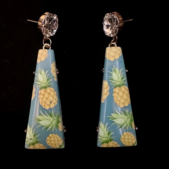 n/a Jewelry - Blue Pineapple Earrings